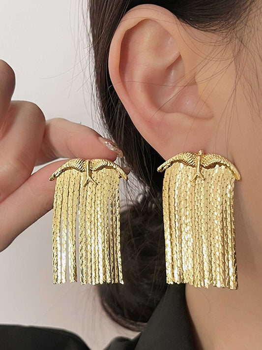Gold Vintage Tassel Party Earrings