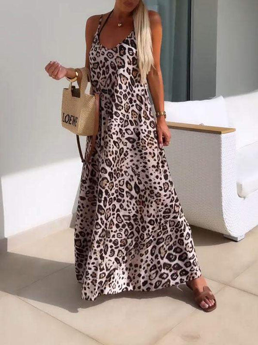Comfortable leopard print dress