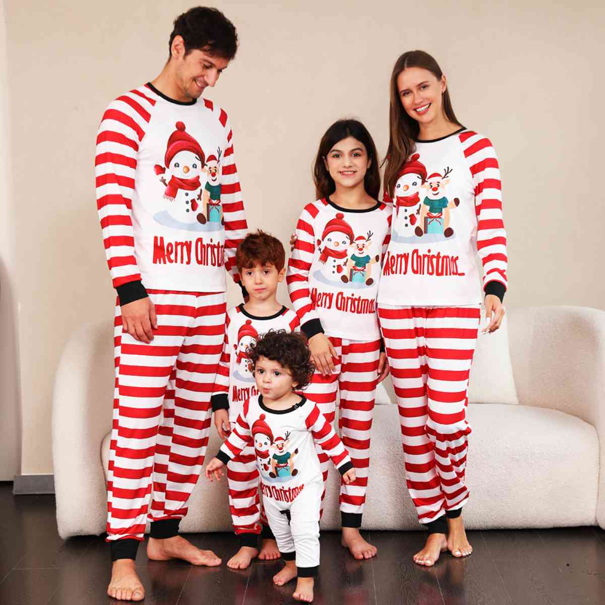 MERRY CHRISTMAS Graphic Round Neck Jumpsuit