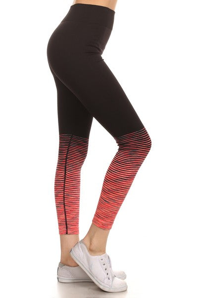Lined Up Workout Leggings in Orange (S-XL)