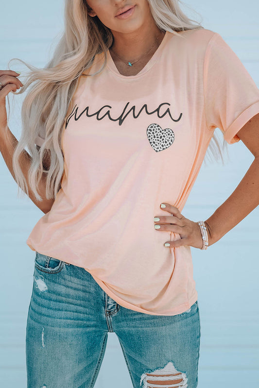 MAMA Heart Graphic Tee Shirt